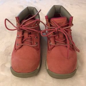 Pink timberland Boots